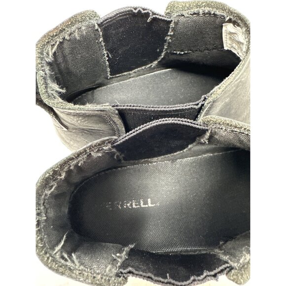 Merrell Roam Leather Chelsea Ankle Boots With Elastic Panels & Rubber Sole Sz 6 - Picture 7 of 13